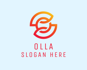 Orange Letter O Startup logo design