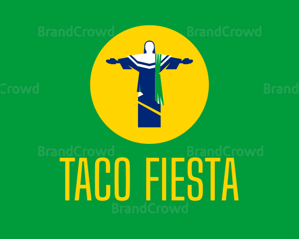 Brazil Christ Statue Logo