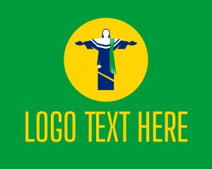 Rio De Janeiro - Brazil Christ Statue logo design