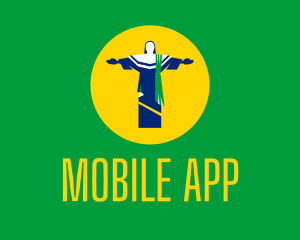 Brazil Christ Statue Logo