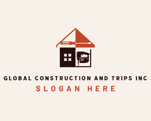Drill - House Renovation Tools logo design