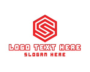 Cr - Maze Ploygon Hexagon Letter S logo design