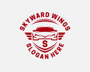 Car Wings Shield logo design