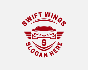 Car Wings Shield logo design