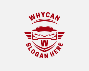 Motorsport - Car Wings Shield logo design