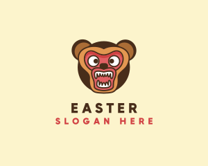 Brown - Angry Bear Roar logo design