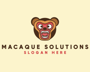 Macaque - Angry Bear Roar logo design