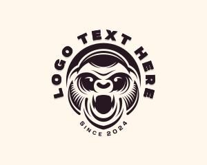 Gorilla - Wild Gorilla Ape logo design