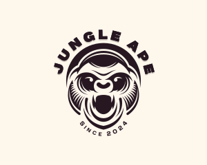 Ape - Wild Gorilla Ape logo design