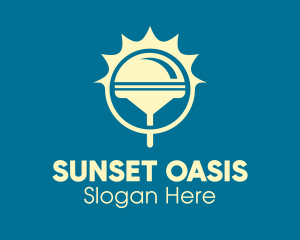 Yellow Sun Squeegee logo design