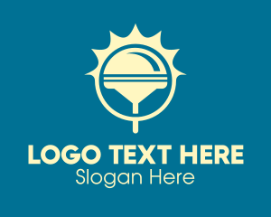 Sun - Yellow Sun Squeegee logo design