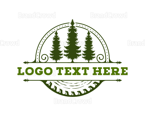 Carpentry Woodcutting Lumberjack Logo