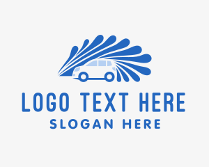 Cleaning - Blue Wave Car Wash logo design