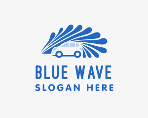 Blue Wave Car Wash  logo design