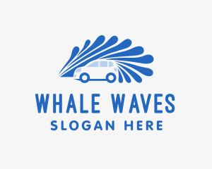 Blue Wave Car Wash  logo design