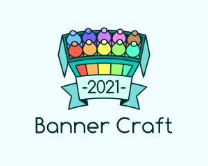 Crayon Box Banner logo design