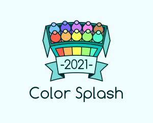 Crayon Box Banner logo design