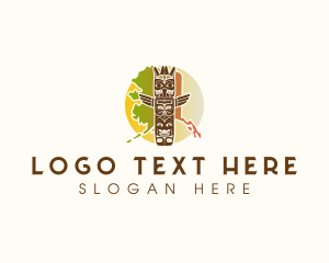 Carving - Alaska Totem Pole logo design