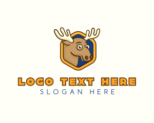 Zoo - Moose Elk Horns logo design