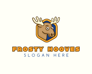 Moose Elk Horns logo design