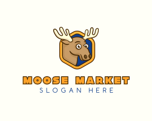 Moose Elk Horns logo design