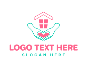 Shelter - Love House Charity logo design
