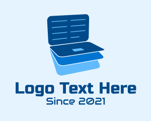Distance Learning - Online Laptop Files logo design