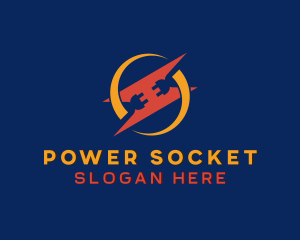 Socket - Electrical Lightning Socket logo design