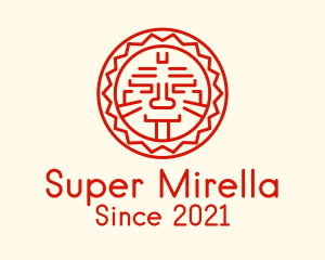 Ancient - Aztec Tribal Sun logo design