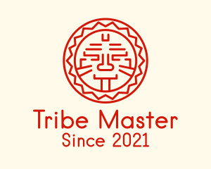 Aztec Tribal Sun logo design