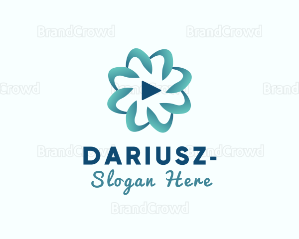 Gradient Media Flower Logo