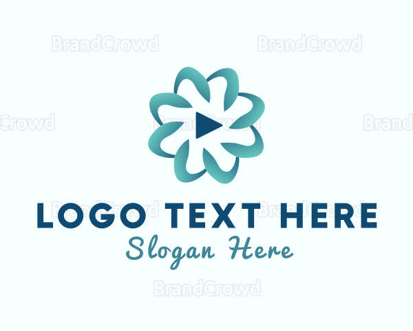 Gradient Media Flower Logo