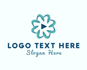 Next - Gradient Media Flower logo design