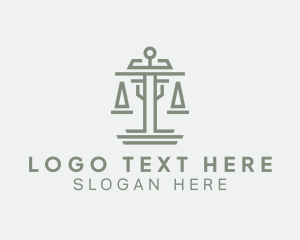 Legal - Judicial Paralegal Scale logo design