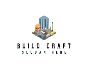 Isometric City Building logo design