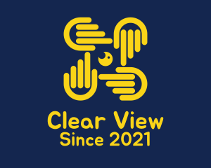 Yellow Hand Camera  logo design