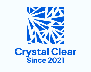 Glass - Blue Shattered Glass logo design