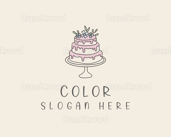 Floral Cake Bakery Logo