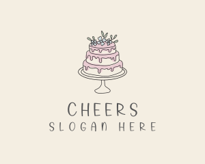 Floral Cake Bakery Logo