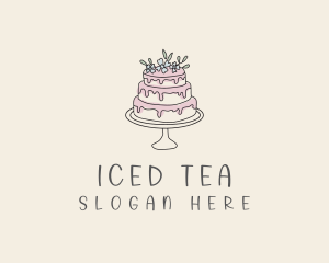 Floral Cake Bakery logo design