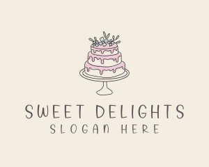 Floral Cake Bakery logo design