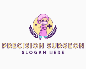 Surgeon - Medical Female Surgeon logo design