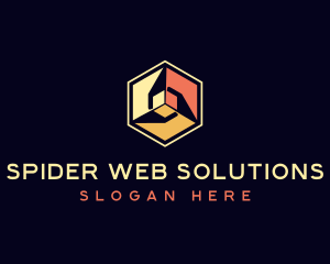 Web Developer Cube AI logo design