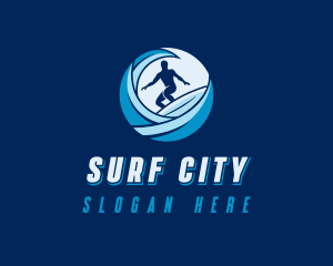 Wave Sea Surf logo design