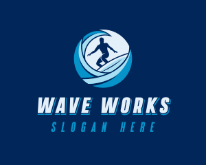 Wave Sea Surf logo design