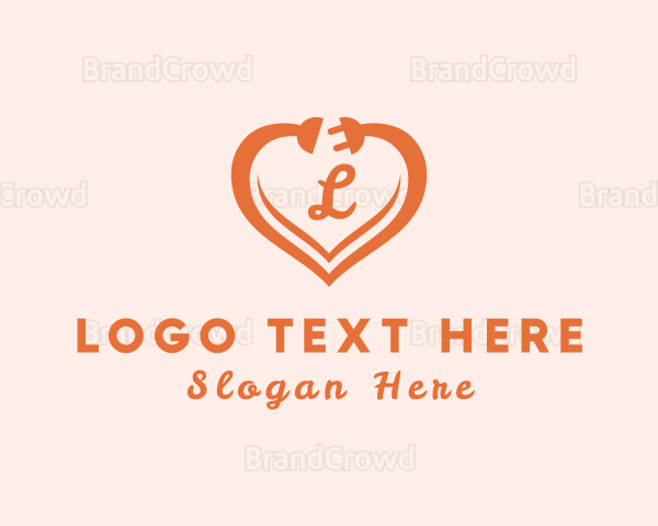 Heart Electric Plug Logo