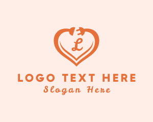 Online Relationship - Heart Electric Plug logo design