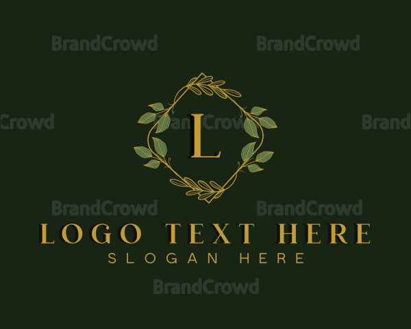 Ornamental Leaf Wreath Logo