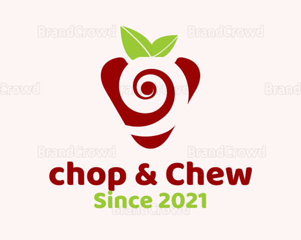 Fresh Strawberry Spiral Logo