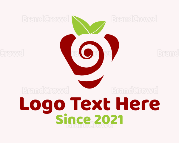 Fresh Strawberry Spiral Logo